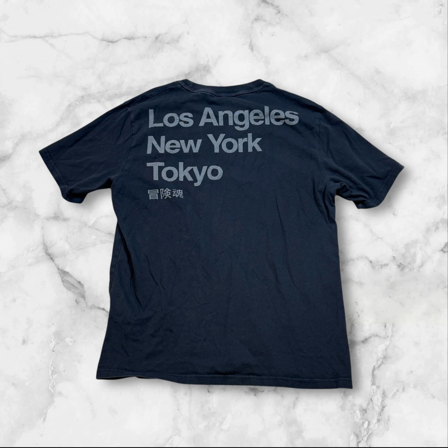 Superdry Mens Graphic T Shirt Los Angeles New York Tokyo Short Sleeve Black Sz L — image 4 of 6